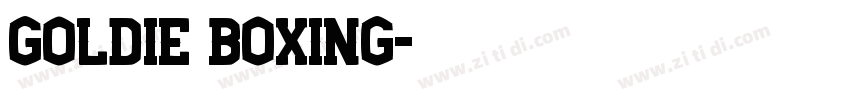 Goldie Boxing字体转换